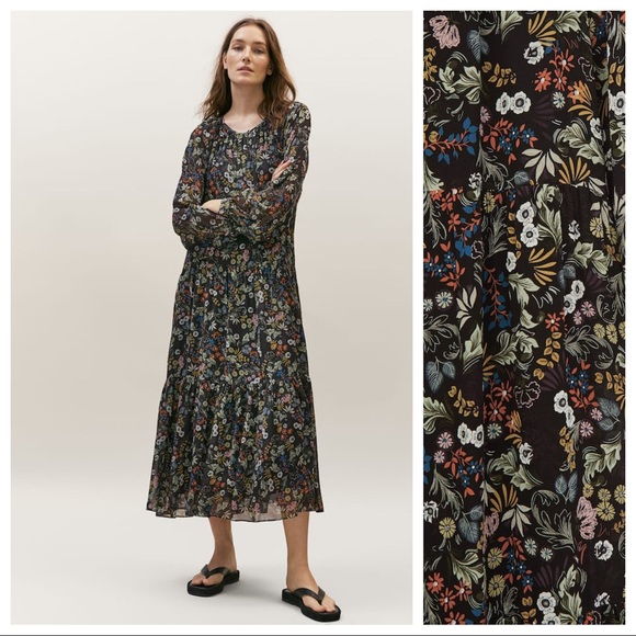 Massimo Dutti Dresses & Skirts - NWOT. Massimo Dutti Floral Print Viscose Midi Dress. Size M.